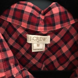 J. Crew Factory Tops - J. Crew red gingham button down shirt J. Crew Factory Tops - J. Crew red gingham button down shirt